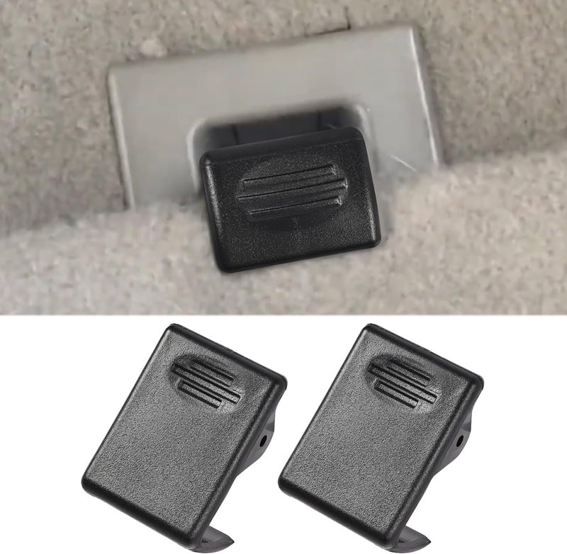 OICCTBF BILLFARO 2Pcs Second Row Rear Seat Latch Clip Repair Fix,Seat Back Folding Latch Button Lock Release Cover for Tahoe for Suburban (1500 or 2500) for Yukon for Yukon XL (1500 or 2500) 2000-2006 (Black) - Image 1